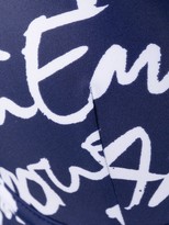 Thumbnail for your product : Emporio Armani Hand Written Logo-Print Underwired Bikini