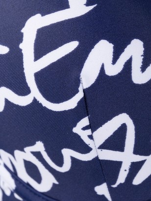 Emporio Armani Hand Written Logo-Print Underwired Bikini