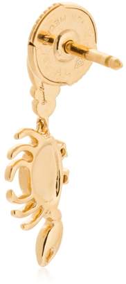 Leon Yvonne Paris Mini Crab 18kt Gold Mono Earring