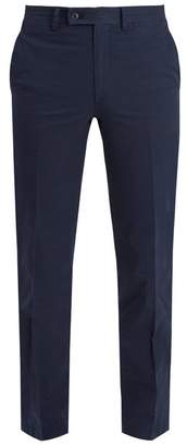 Brioni Slim Fit Cotton Chino Trousers - Mens - Blue
