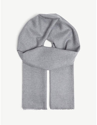 Johnstons Plain extra-fine merino-wool scarf