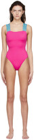 Thumbnail for your product : Versace Underwear Pink Greca One-Piece Swimsuit