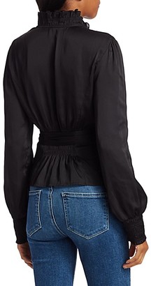 Paige Selby Puff-Sleeve Wrap Top