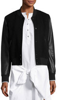 Thumbnail for your product : Rag & Bone JEAN Camden Wool-Blend & Leather Varsity Jacket