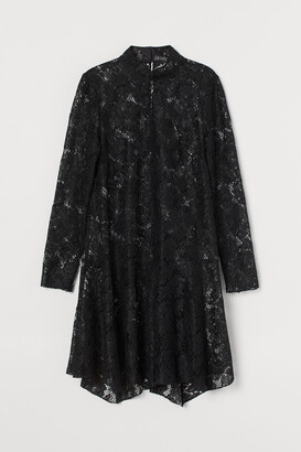 H&M Lace stand-up collar dress