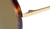 Thumbnail for your product : Linda Farrow 61mm Round 18 Karat Gold Trim Sunglasses