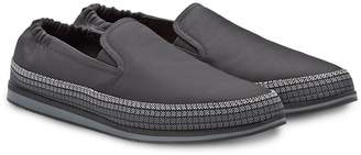 Prada Technical Fabric Slip-On Shoes
