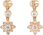 Thumbnail for your product : Gucci Flora 18K Rose Gold 0.29 ct. tw. Diamond Earrings