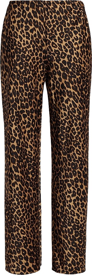 Reformation Women's Gale Satin Mid-Rise Bias Pants - Leo - Size Medium