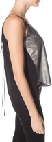 Thumbnail for your product : MICHELLE MASON Crop Tank Top - Silver