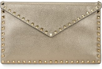 bronze metallic clutch bag