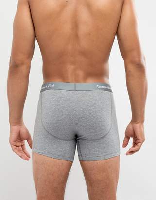 Abercrombie & Fitch 3 Pack Boxers Logo Waistband In White/Grey/Black