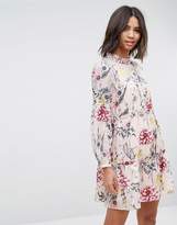 Thumbnail for your product : Miss Selfridge Floral Tiered Smock Dress
