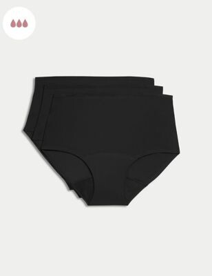 M&S Collection 3pk Moderate Absorbency Period Bikini Knickers