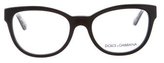 Thumbnail for your product : Dolce & Gabbana Round Logo Eyeglasses