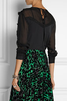 Thumbnail for your product : Preen Line Mercer ruffled silk crepe de chine top