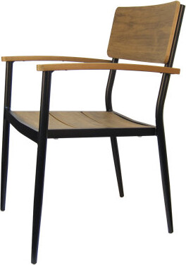 H&D Restaurant Supply, Inc. Stacking Patio Dining Armchair