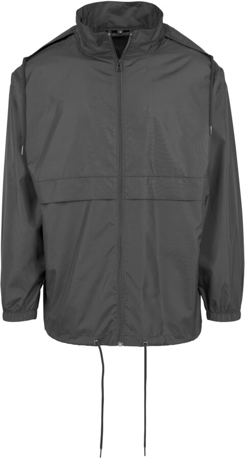 unlined nylon windbreaker jacket