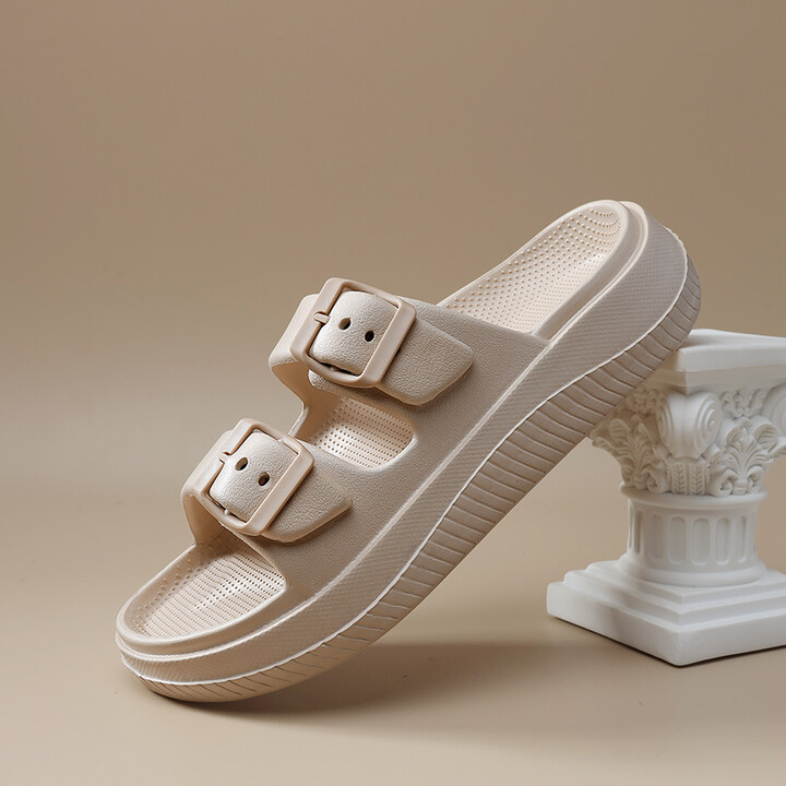 None Women Slippers Summer Orginal Sandals EVA Flat Woman Slides Bedroom Indoor Bathroom Non Slip Soft Sole Fashion High Quality