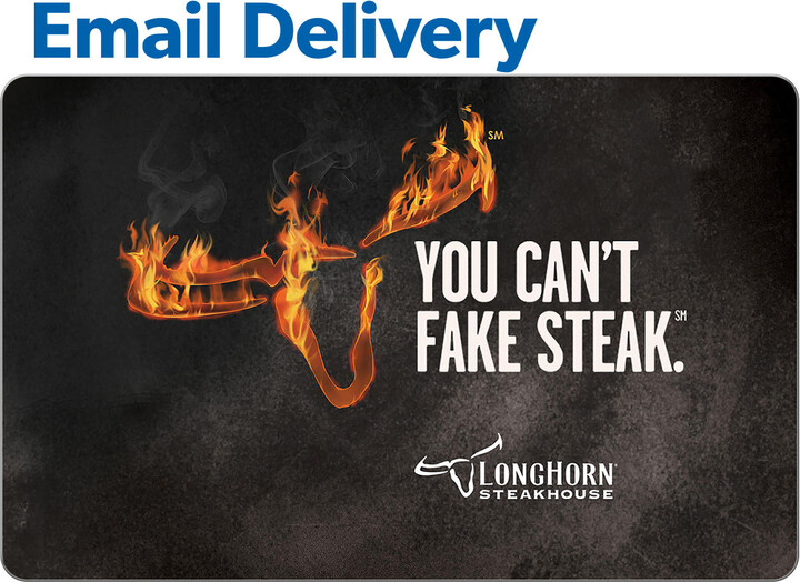 LongHorn Steakhouse Email Delivery Gift Card, $50:- $50