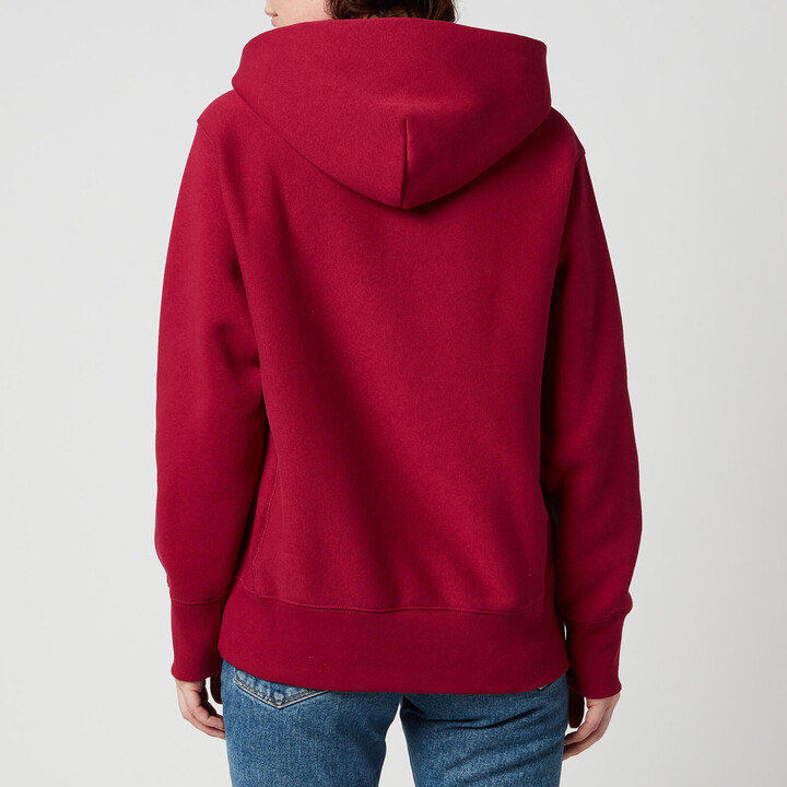 champion boxy high neck sweatshirt in red