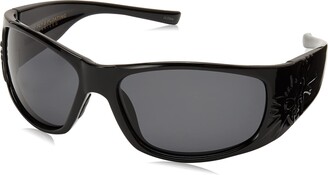 Black Flys Sonic 2 Floating Polarized Shield Sunglasses matte blue 65 mm