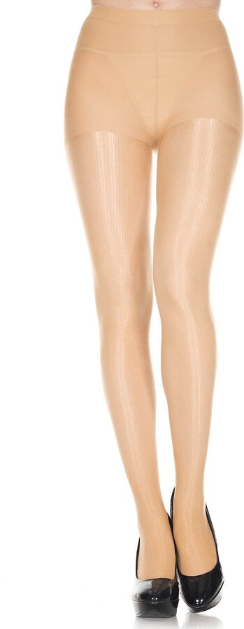 Music Legs Women’s Sheer to waist spandex tights 381-BEIGE