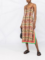 Thumbnail for your product : Palm Angels Exodus plaid slip dress