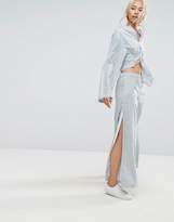 Thumbnail for your product : House of Sunny House Of Sunny Pajama Style Wide Leg Pants With Side Poppers In Stripe Co-Ord