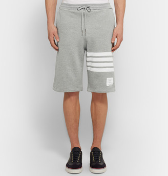 Thom Browne Striped Loopback Cotton-Jersey Shorts