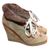 Thumbnail for your product : Sandro Beige Leather Trainers