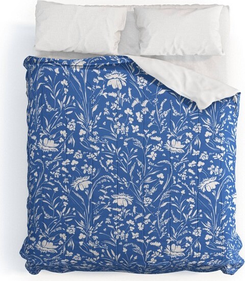 Deny Designs DenyDesigns3pcKingMartaBarraganCamarasaWhiteFloralPerennialPleasureComforterandShamSet