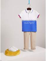 Thumbnail for your product : Burberry Embroidered Two-tone Cotton Piqué Polo Shirt
