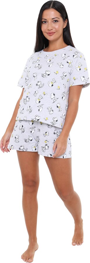 Cotton Soul Peanuts Snoopy Fun Aop Womens Pyjama Pj Set Multi XLG ...