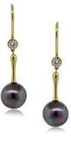 Thumbnail for your product : Tiffany & Co. 18K Yellow Gold Tahitian Pearl and 0.25ct. Diamond Drop Dangle Earrings