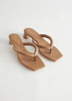 Thumbnail for your product : And other stories Thong Strap Heeled Leather Sandals