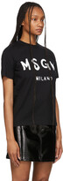 Thumbnail for your product : MSGM Black Paint Brushed Logo T-Shirt