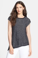 Thumbnail for your product : Eileen Fisher Stripe Organic Cotton Asymmetric Top