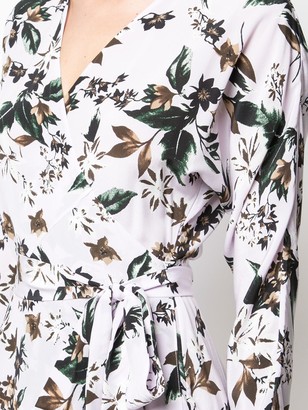 Diane von Furstenberg Floral Print Wrap Dress