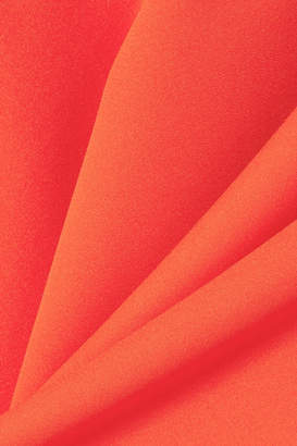 SOLACE London Veronique Strapless Asymmetric Crepe Midi Dress - Red