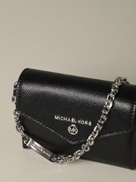 Thumbnail for your product : MICHAEL Michael Kors Credit Card Holder In Leather With Shoulder Strap