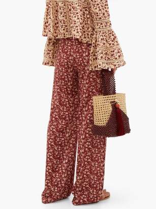 Dodo Bar Or Hattie Floral-print Wide-leg Trousers - Womens - Red Multi