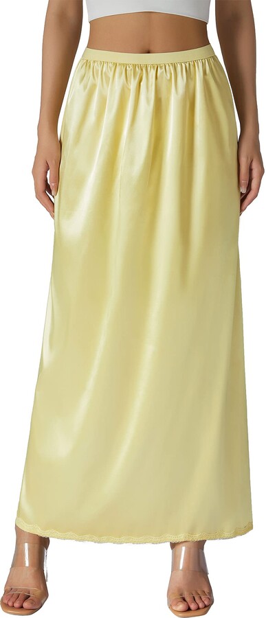 Lace Trim Half Slips For Women Underskirt Short Long Half Slip For Under Dress E