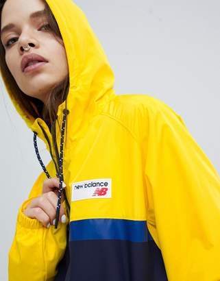 New Balance Colourblock Windbreaker Jacket In Yellow