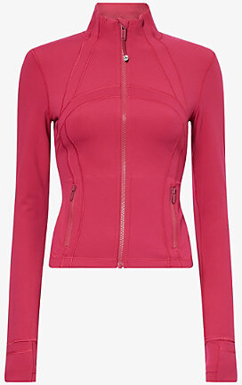 Lululemon Womens Berry Rumble Define Nulu Cropped Stretch-Woven Jacket 10