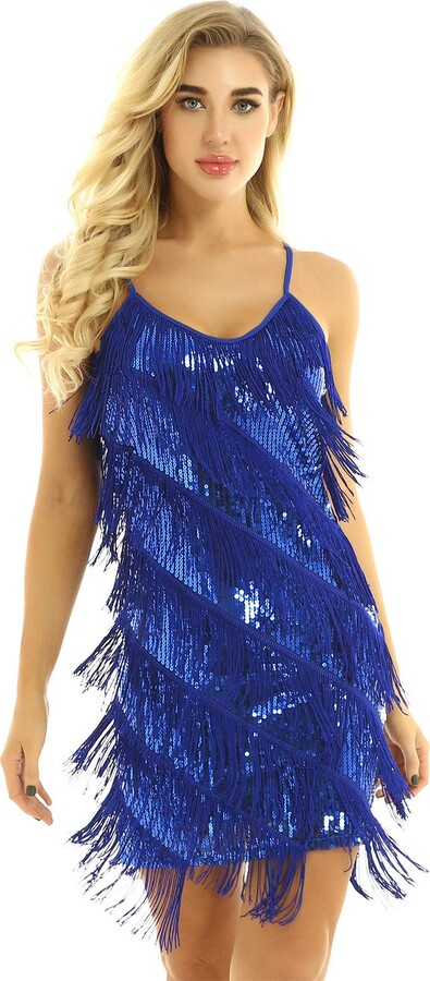 sequin tassel dress uk