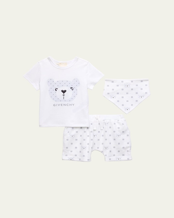 Givenchy Boy's 4G Teddy Graphic T-Shirt Set, Size 1M-18M