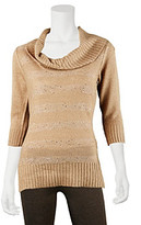Thumbnail for your product : Amy Byer A Byer A. Byer Sequin Striped Cowlneck Sweater