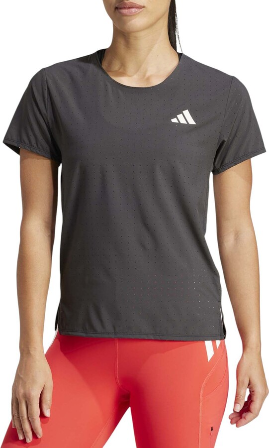 adidas Women's Adizero Running Tee, XS, Black