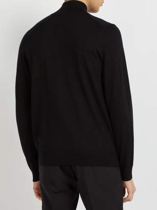Paul Smith Artist Stripe Zip Through Wool Sweater - Mens - Black Multi
